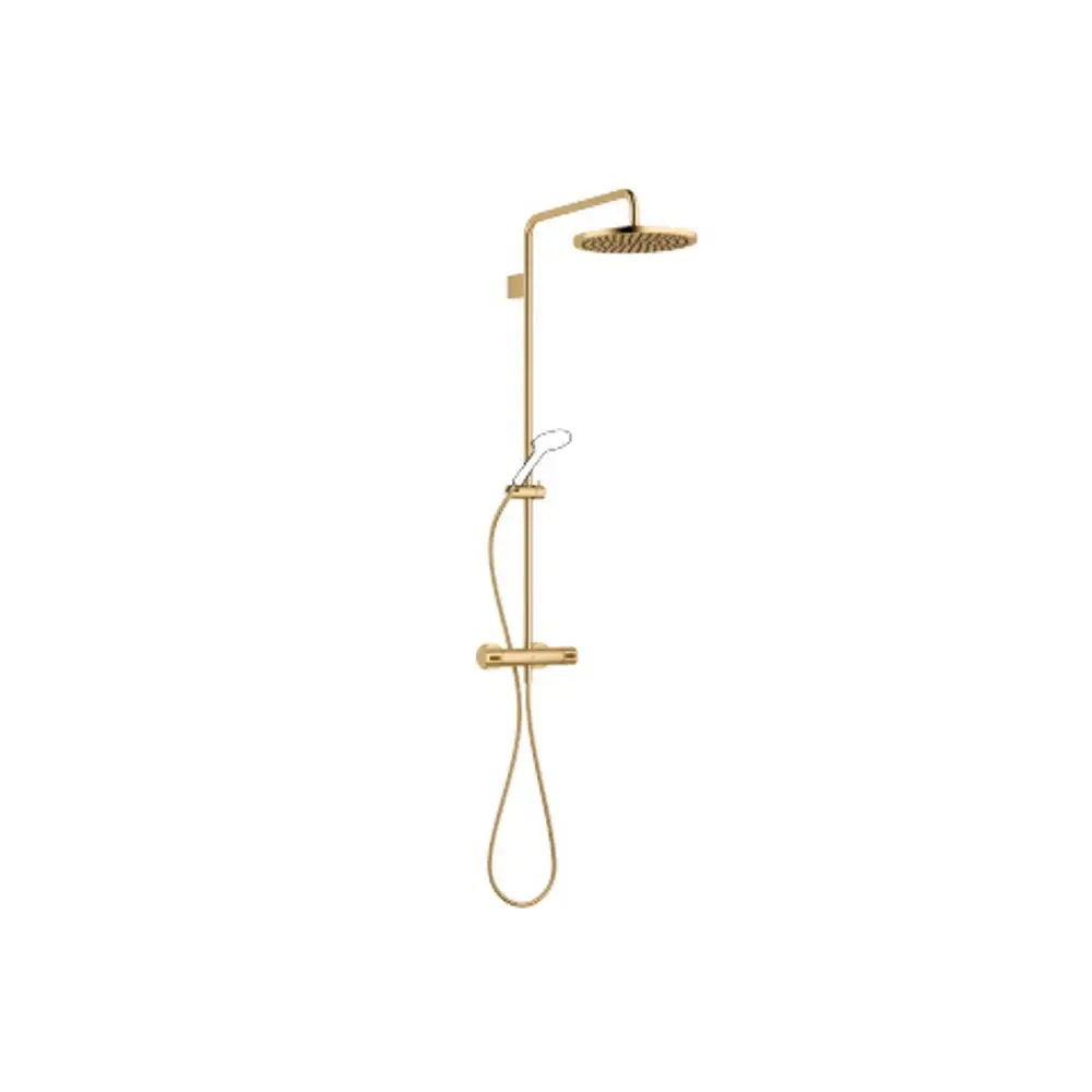 DORNBRACHT Shower Pipe mit Brause-Thermostat SERIENSPEZIFISCH 34460979 Messing gebürstet (23kt Gold), 34460979-28 Galeriebild 1